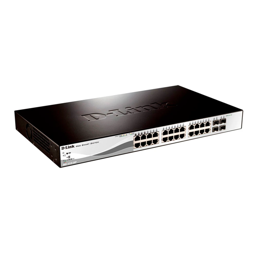 SWITCH 24+4 PUERTOS, DGS-1210-28MP, D-LINK, 10/100/1000 GIGABIT + 4SFP
